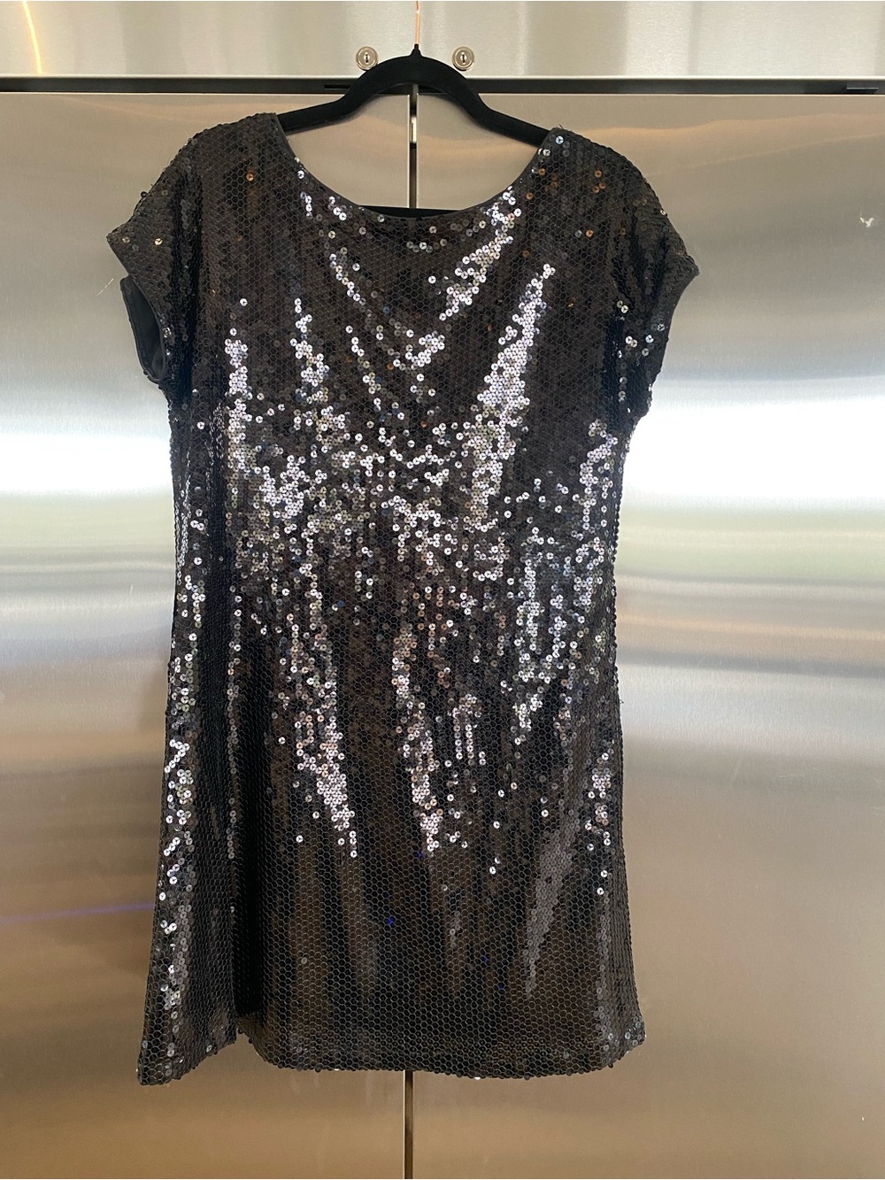 Donna Morgan Black Sequin Dress with Black Lining